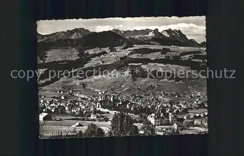 Appenzell IR Panorama mit Saentis Appenzeller Alpen Kat. Appenzell