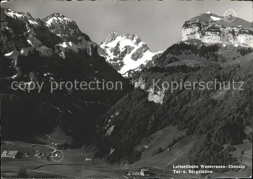 Wasserauen Luftseilbahn Ebenalp Talstation Bergstation Marwies Altmann Appenzeller Alpen Kat. Schwende