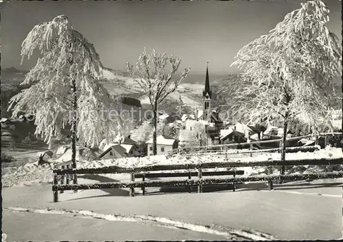 Rehetobel Ortsansicht Kurort mit Kiche Winterimpressionen Kat. Rehetobel