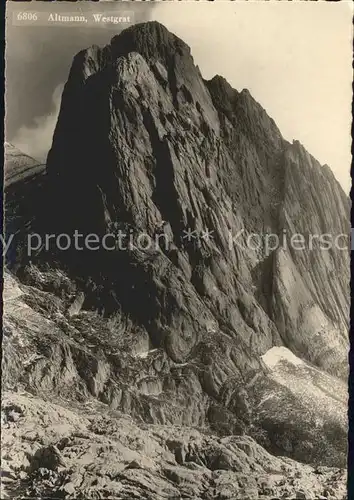 Altmann Saentis Berggipfel Westgrat Appenzeller Alpen Kat. Altmann