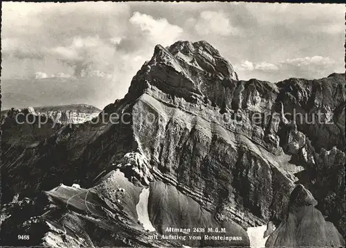 Altmann Saentis mit Aufstieg vom Rotsteinpass Bergtour Appenzeller Alpen Kat. Altmann