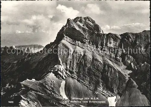 Altmann Saentis mit Aufstieg vom Rotsteinpass Bergtour Appenzeller Alpen Kat. Altmann