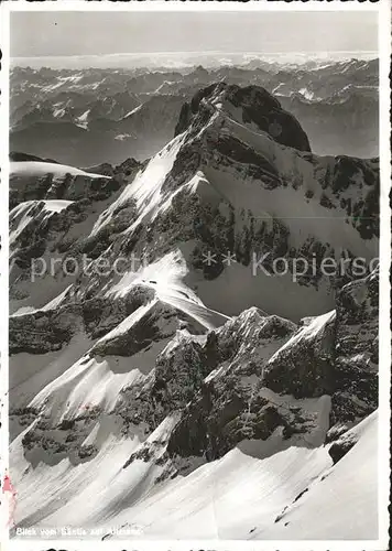 Schwaegalp Blick vom Saentis auf Altmann Appenzeller Alpen Kat. Schwaegalp