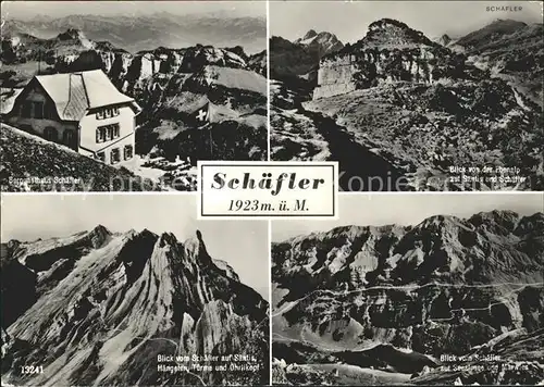 Schaefler Berggasthaus Ebenalp Saentis Seealpsee Marwies Alpenpanorama Kat. Schaefler