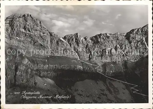 Bruelisau Agataplatte Wegpartie Messmer Meglisalp Bergtour Appenzeller Alpen Kat. Bruelisau