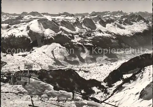 Schwaegalp Ausblick vom Saentis Unterwasser Iltios Churfirsten Glarneralpen Alpenpanorama Kat. Schwaegalp