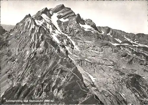 Schwaegalp Lysengratweg und Saentisgipfel Appenzeller Alpen Kat. Schwaegalp