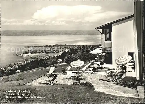 Wienacht Tobel Kurhaus Landegg Blick auf Altenrhein und Bodensee Kat. Wienacht Tobel