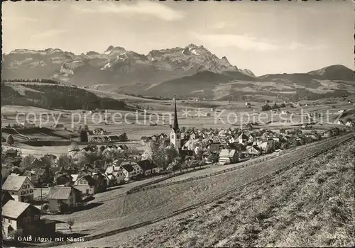 Gais AR Gesamtansicht mit Alpenpanorama Saentiskette / Gais /Bz. Mittelland