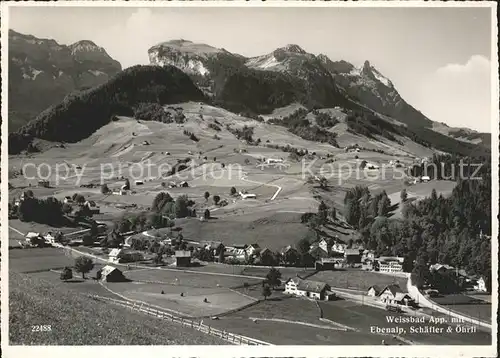 Weissbad Panorama Ebenalp Schaefler oehrli Appenzeller Alpen Kat. Weissbad