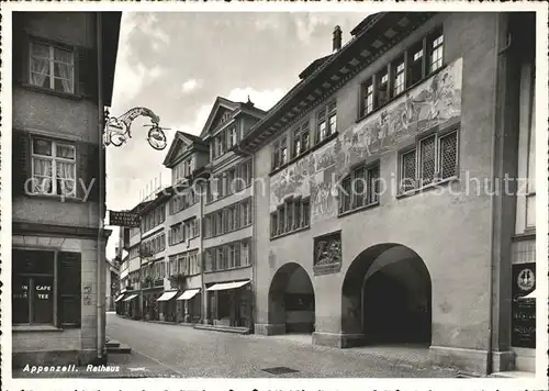 Appenzell IR Rathaus Fassadenmalerei Kat. Appenzell