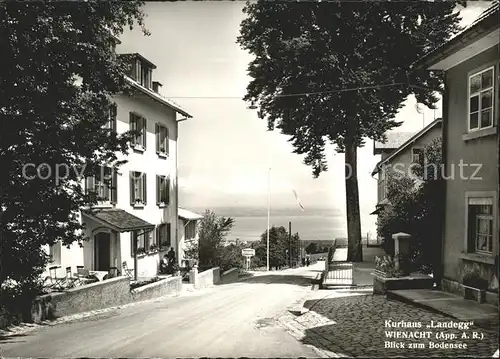 Wienacht Tobel Kurhaus Landegg Blick zum Bodensee Kat. Wienacht Tobel