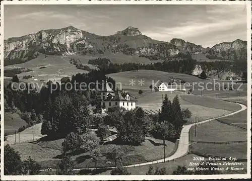 Weissbad Hotel Pension Belvedere Hoher Kasten Kamor Appenzeller Alpen Kat. Weissbad