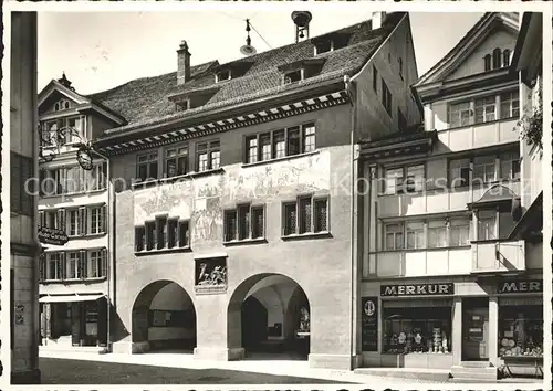 Appenzell IR Rathaus Fassadenmalerei Kat. Appenzell