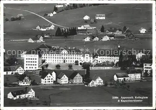 Appenzell IR Kollegium St. Antonius und Kapuzinerkloster Fliegeraufnahme Kat. Appenzell