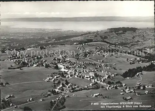 Speicher AR Fliegeraufnahme mit Voegelinsegg Blick zum Bodensee / Speicher /Bz. Mittelland