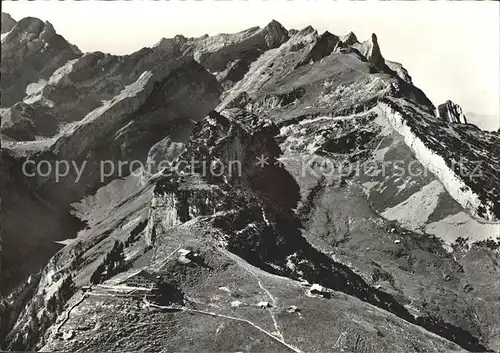 Ebenalp Berggasthaus und Schaefler Altmann und Saentis Appenzeller Alpen Kat. Ebenalp