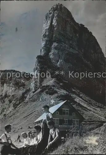 Staubern Berggasthaus mit Staubernkanzel Alpstein Kat. Hoher Kasten