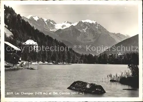 Champex Lac et Grand Combin Walliser Alpen Kat. Champex Lac