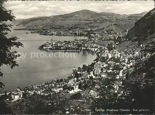 Territet Montreux et Clarens vue generale Lac Leman Kat. Territet