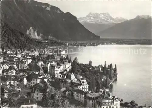 Territet Montreux et les Dents du Midi Lac Leman Kat. Territet