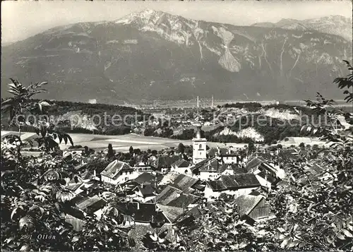 Ollon VD Vue generale et les Alpes Kat. Ollon VD