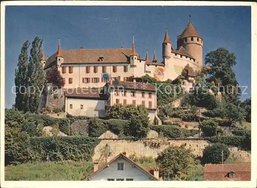 Lucens Schloss Schweizer Wandkalender 1954 Kat. Lucens