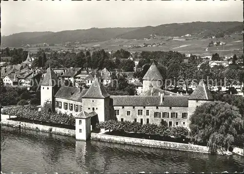 Rolle Rolle Chateau Lac Leman vue aerienne Kat. Rolle