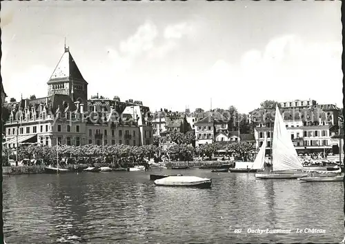 Ouchy Chateau vu du Lac Leman Kat. Lausanne