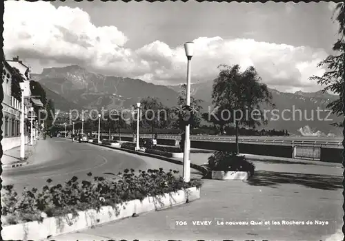 Vevey VD Nouveau Quai et Rochers de Naye Kat. Vevey