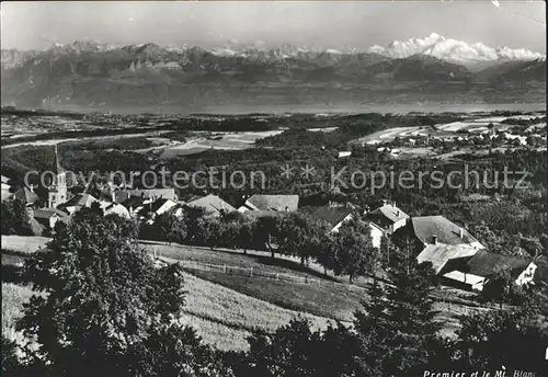 Premier Orbe Panorama et le Mont Blanc Kat. Premier
