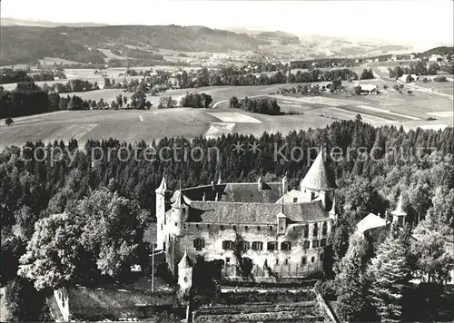 Oron le Chatel Panorama et le Chateau vue aerienne Kat. Oron le Chatel