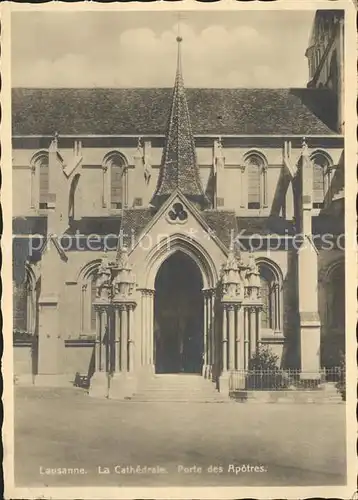 Lausanne VD Cathedrale Porte des Apotres / Lausanne /Bz. Lausanne City