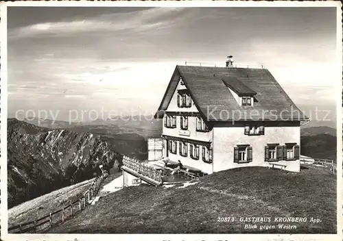 Gonten Berggasthaus Kronberg Fernsicht Kat. Gonten