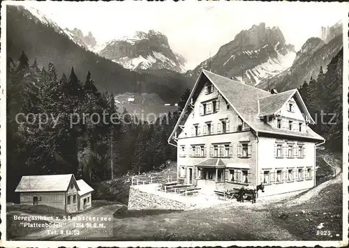 Bruelisau Berggasthaus Saemtisersee Plattenboedeli Appenzeller Alpen Kat. Bruelisau