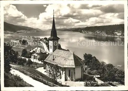 Le Pont VD Eglise et Lac de Joux Kat. Le Pont