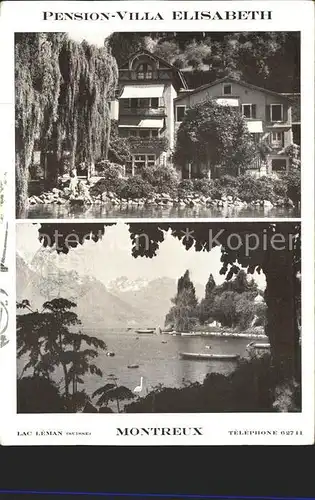 Montreux VD Pension Villa Elisbeth Lac Leman et les Alpes / Montreux /Bz. Vevey