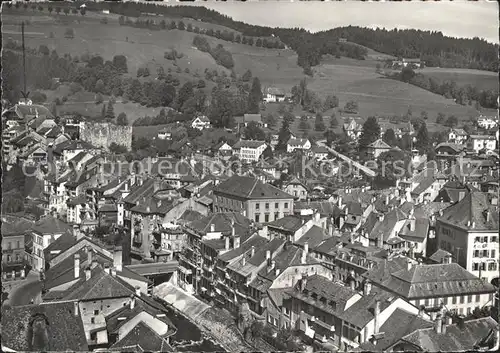 Moudon et la Broye vue aerienne Kat. Moudon