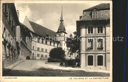 Lausanne VD College et la Prefecture / Lausanne /Bz. Lausanne City