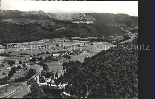 Vallorbe Frontiere Viaduc du Day Mont d Or vue aerienne Kat. Vallorbe