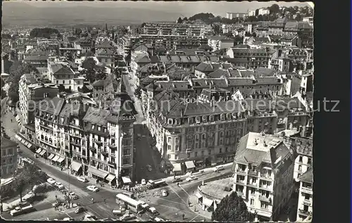 Lausanne VD Place Chauderon vue aerienne / Lausanne /Bz. Lausanne City