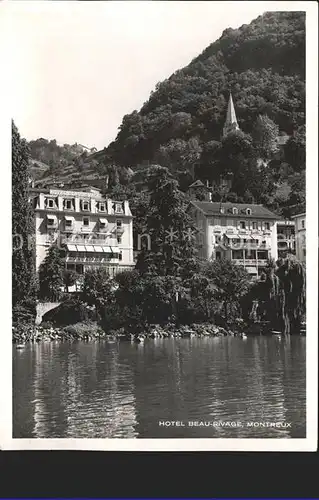 Montreux VD Hotel Beau Rivage Bord du Lac Leman / Montreux /Bz. Vevey