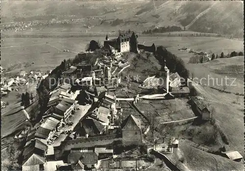 Gruyeres FR Vue generale Kat. Gruyeres