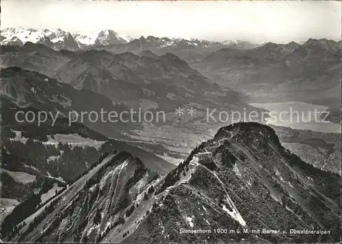 Stanserhorn mit Berner und Obwaldneralpen Kat. Stanserhorn