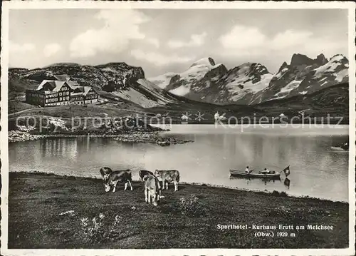 Melchsee Frutt Sporthotel Kurhaus Kuhweide Bootspartie Kat. Melchsee Frutt