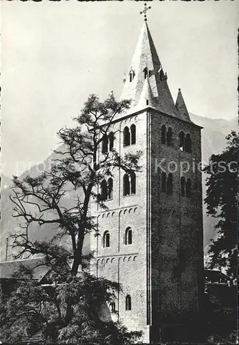 St Maurice Valais Abbitale de Saint Maurice Tour romane Kat. St Maurice