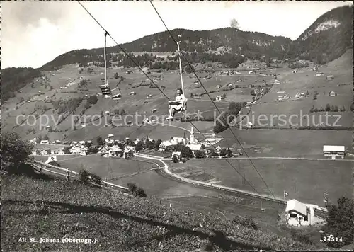 Alt St Johann mit Sessellift Sellamatt Kat. Alt St Johann