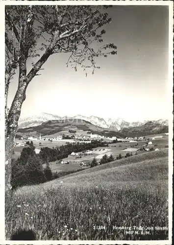 Hemberg SG Panorama mit Saentiskette Appenzeller Alpen / Hemberg /Bz. Toggenburg