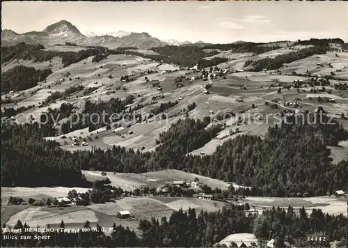 Hemberg SG Panorama Kurort Blick zum Speer Appenzeller Alpen / Hemberg /Bz. Toggenburg