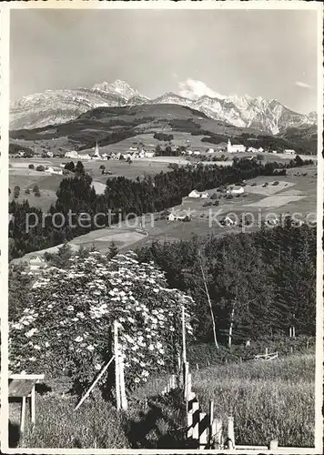 Hemberg SG Panorama Kurort mit Saentiskette Appenzeller Alpen / Hemberg /Bz. Toggenburg